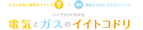 ハイブリッドだから電気とガスのイイトコドリ