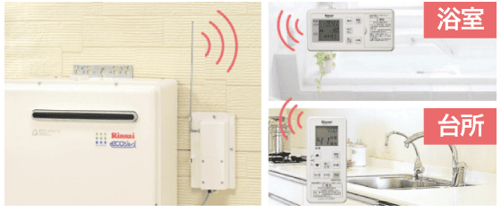 浴室からキッチンに呼び出し