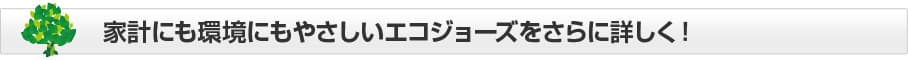 家計にも環境にもやさしいエコジョーズをさらに詳しく！
