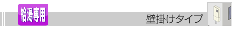 壁掛けタイプ給湯器 給湯専用