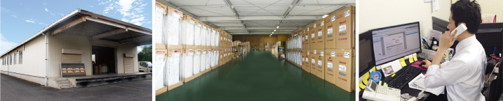 倉庫は給湯器を大量在庫