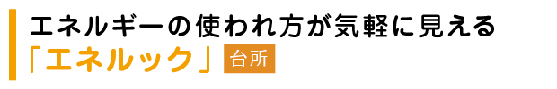 エネルギーの使われ方が気軽に見える「エネルック」