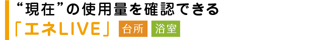現在の使用量を確認できる「エネＬＩＶＥ」